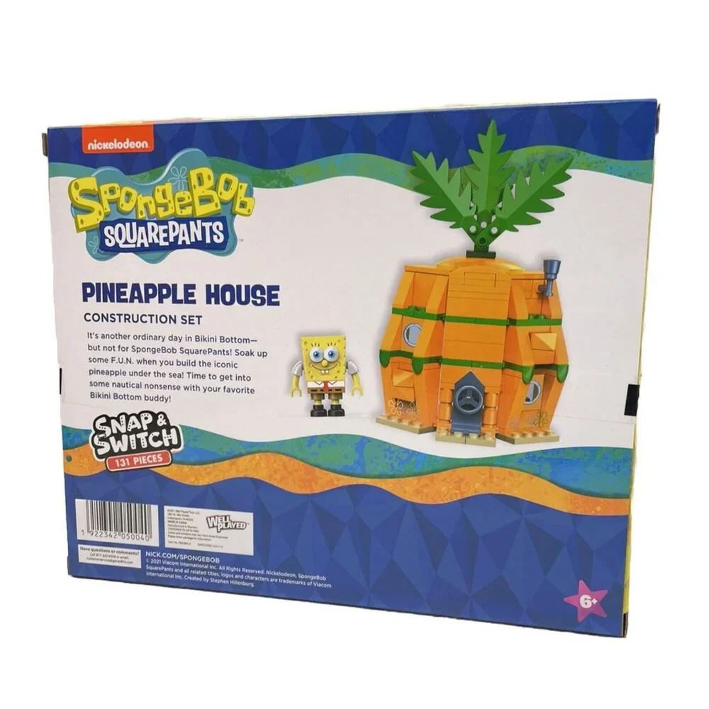 NEW~Nickelodeon ~SPONGEBOB~ Pineapple House Construction Set 131 PCS 6+